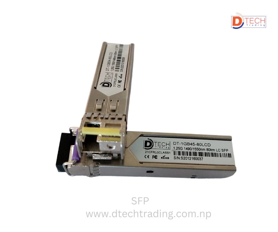 SFP 1.25G BIDI 1550Tx/1490Rx 80KM LC